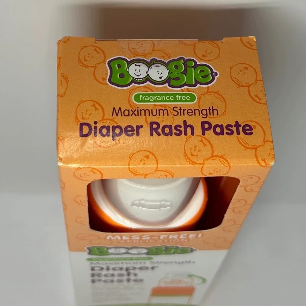 Boogie Maximum Strength Diaper Rash Paste 40% Zinc Oxide Mess-Free 4oz New